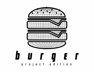 Projekt graficzny logo dla firmy online BURGER PROJECT